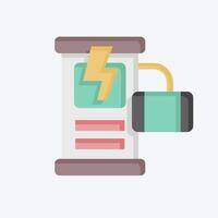 Icon Mobile Charging Station. related to Hotel Service symbol. flat style. simple design illustration vector