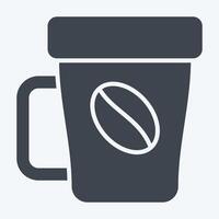 Icon Coffee Break. related to Hotel Service symbol. glyph style. simple design illustration vector