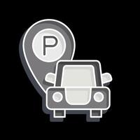 Icon Free Parking. related to Hotel Service symbol. glossy style. simple design illustration vector