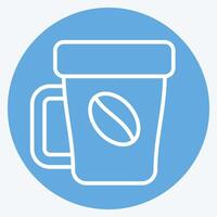 Icon Coffee Break. related to Hotel Service symbol. blue eyes style. simple design illustration vector