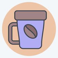 Icon Coffee Break. related to Hotel Service symbol. color mate style. simple design illustration vector