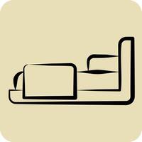 Icon Bedroom. related to Hotel Service symbol. hand drawn style. simple design illustration vector