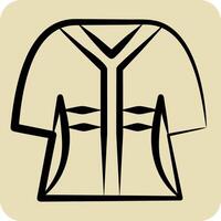 Icon Bathrobe. related to Hotel Service symbol. hand drawn style. simple design illustration vector