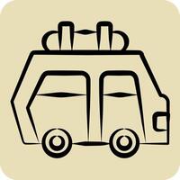 Icon Car Rent. related to Hotel Service symbol. hand drawn style. simple design illustration vector