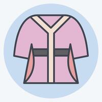 Icon Bathrobe. related to Hotel Service symbol. color mate style. simple design illustration vector