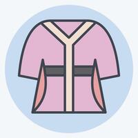 Icon Bathrobe. related to Hotel Service symbol. color mate style. simple design illustration vector