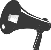 Silhouette Megaphone announcement black color only vector