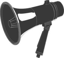 Silhouette Megaphone announcement black color only vector