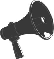 Silhouette Megaphone announcement black color only vector