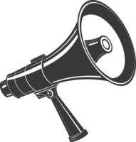 Silhouette Megaphone announcement black color only vector