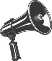 Silhouette Megaphone announcement black color only vector