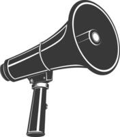 Silhouette Megaphone announcement black color only vector