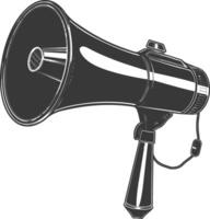 Silhouette Megaphone announcement black color only vector