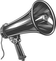 Silhouette Megaphone announcement black color only vector