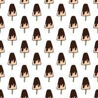 Seamless pattern with ice cream doodle for decorative print, wrapping paper, greeting cards, wallpaper and fabric vector