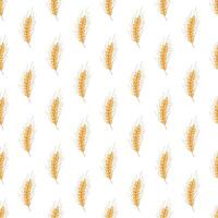 Seamless pattern with wheat doodle for decorative print, wrapping paper, greeting cards, wallpaper and fabric vector