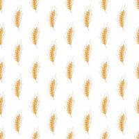 Seamless pattern with wheat doodle for decorative print, wrapping paper, greeting cards, wallpaper and fabric vector