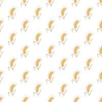 Seamless pattern with wheat doodle for decorative print, wrapping paper, greeting cards, wallpaper and fabric vector