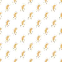 Seamless pattern with wheat doodle for decorative print, wrapping paper, greeting cards, wallpaper and fabric vector