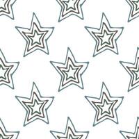 Seamless pattern with cute stars doodle for decorative print, wrapping paper, greeting cards, wallpaper and fabric vector