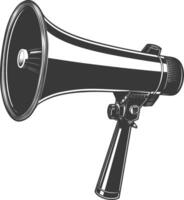 Silhouette Megaphone announcement black color only vector