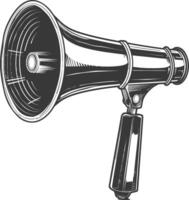 Silhouette Megaphone announcement black color only vector