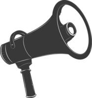 Silhouette Megaphone announcement black color only vector