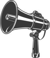 Silhouette Megaphone announcement black color only vector