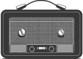 Silhouette old radio black color only full vector