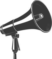 Silhouette Megaphone announcement black color only vector