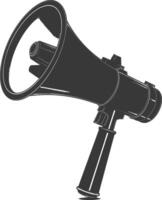 Silhouette Megaphone announcement black color only vector