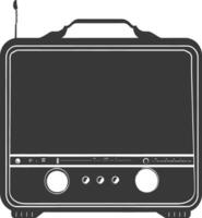 Silhouette old radio black color only full vector