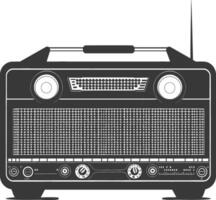 Silhouette old radio black color only full vector