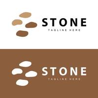 Stone Logo, Stone Design Balance Milestone Templet Symbol Illustration vector