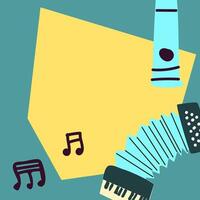 póster o bandera para el jazz festival con música instrumentos Perfecto para música eventos, jazz conciertos ilustración vector