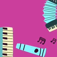 Poster or banner for the jazz festival with music instruments. Perfect for music events, jazz concerts. illustration vector