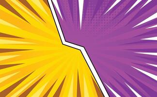 Yellow Purple Comic Cartoon Background Design Template vector