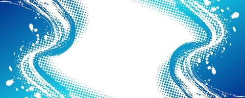 Blue Gradient Brush Background with Halftone Effect. Sport Background with Grunge Style. Scratch and Texture Elements For Design vector