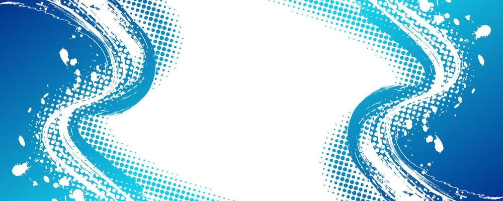 Blue Gradient Brush Background with Halftone Effect. Sport Background with Grunge Style. Scratch and Texture Elements For Design