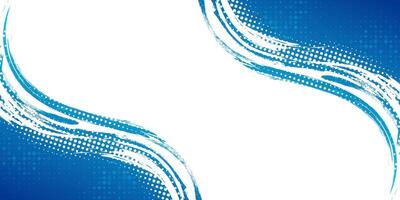 Blue Gradient Brush Background with Halftone Effect. Sport Background with Grunge Style. Scratch and Texture Elements For Design vector