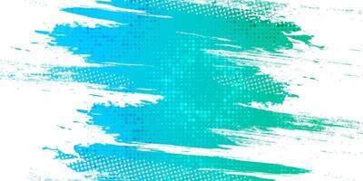 Blue and Green Gradient Brush Background with Halftone Effect. Sport Background with Grunge Style. Scratch and Texture Elements For Design vector