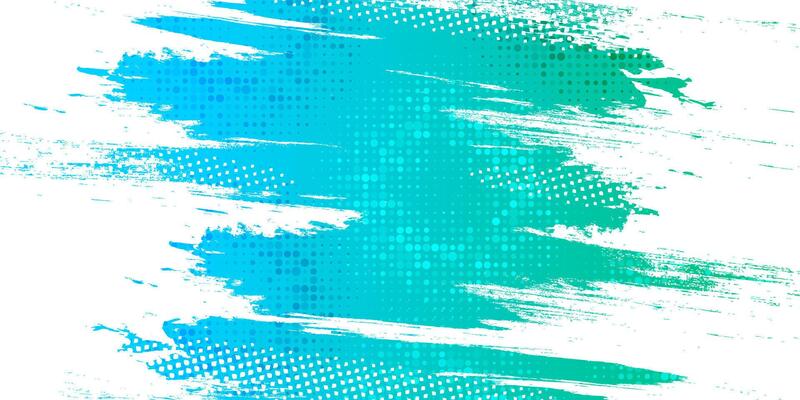 Blue and Green Gradient Brush Background with Halftone Effect. Sport Background with Grunge Style. Scratch and Texture Elements For Design