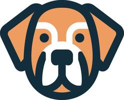 a dog head with orange face vector