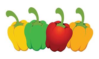 Capsicum Design And Illustration. vector