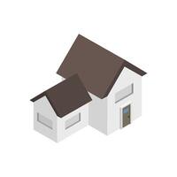 Modern isometric house on white background vector