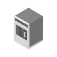 Oven isometric on white background vector