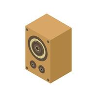 Isometric woofer on white background vector