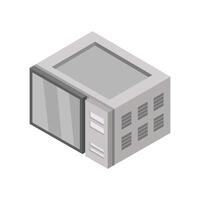 microondas horno isométrica en blanco antecedentes vector