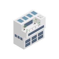 Modern isometric house on white background vector