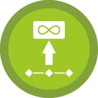 Unlimited Storage Line Shadow Circle Icon Design vector
